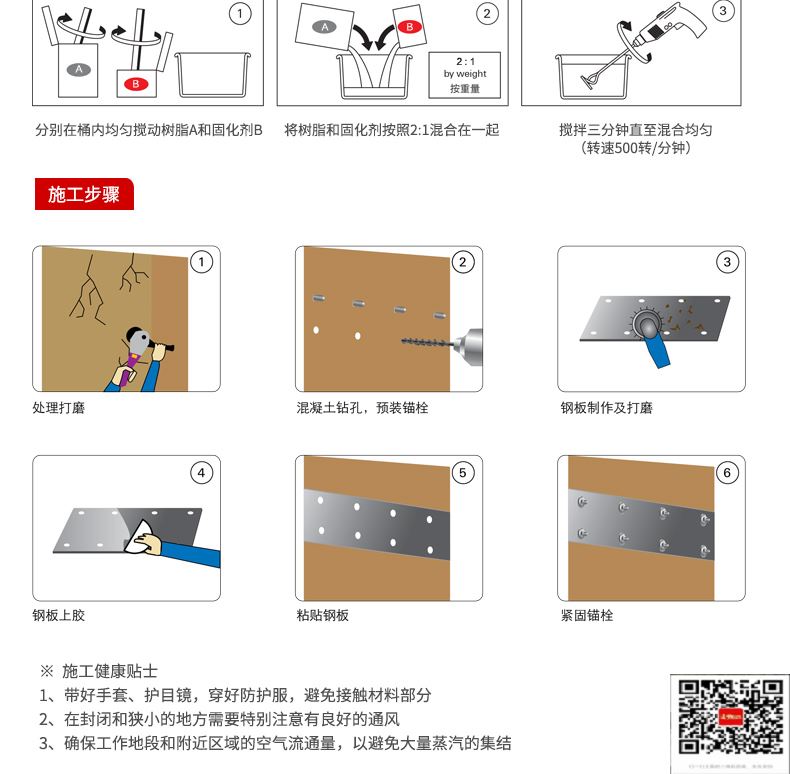 包钢淮南粘钢加固施工过程